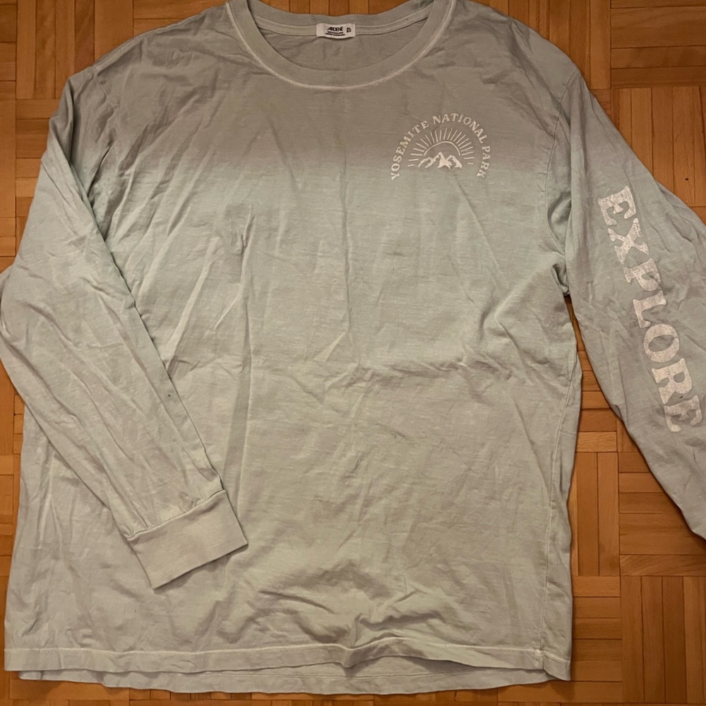 Ardene Light Green Long Sleeve Tee (Size M/L)